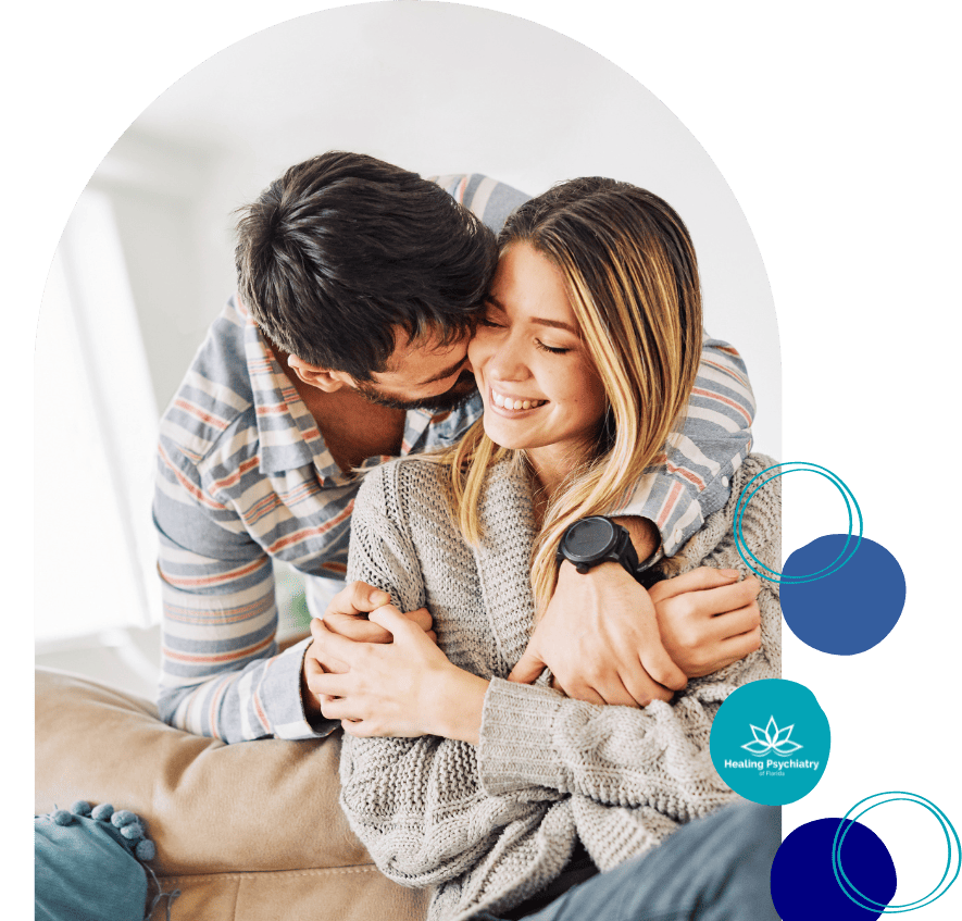 Happy couple embracing, symbolizing the success of overcoming a toxic relationship in Altamonte Springs with effective therapy and renewed affection.